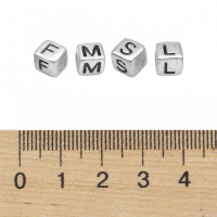 Декоративні намистинки для творчості Алфавіт Кубики Dom Busin УТ000004425 в упаковці 130 шт