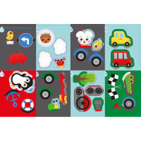 Дитяча книжка "Аплікації наліпками: Машинки" 1655012, 8 сторінок