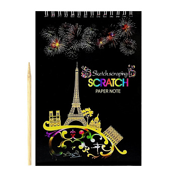 Скретчбук "Europe" 20-0915-WH-2 на спіралі, 10 аркушів, 14х20 см