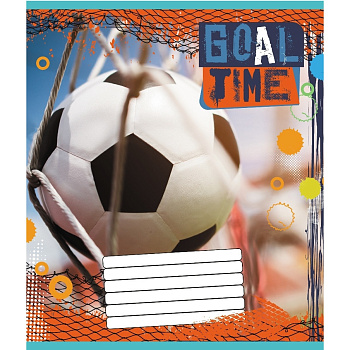 Зошит учнівський "М'яч" 012-510027C-1 в косу лінію, 12 аркушів