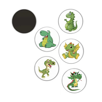 Наліпки для привчання дитини до горщика "Діно" MGZ-0731, 5 шт