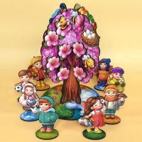 Дитяча настільна гра "Пори року абрикоса" (ПСД295) PSD295 дерев'яна