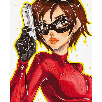 Картина за номерами "Дівчина-агент" ©nila_art_art KHO2551 40х50 см Ідейка