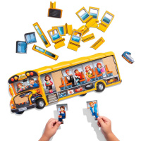 Дерев'яний пазл-вкладиш "Шкільний автобус" (ПСД270) PSD270