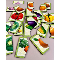 Настільна розвиваюча гра-пазл "Овочі" Ubumblebees (ПСФ074) PSF074, 12 картинок-половинок