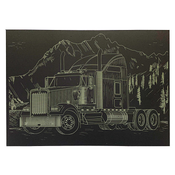 Гравюра А4 "Вантажівка-1" ГрА4-7з економ варіант в пакеті 29,7х21 см