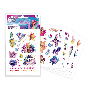 Набір дитячих тимчасових татуювань "My Little Pony" 200437, 4 аркуші