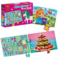 Дитяча розвиваюча книжечка "Бізі бук для дівчат" VT1310-09, 54 елемента