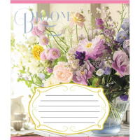 Зошит учнівський "Букети" 018-540154L-4 в лінію, 18 аркушів 