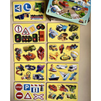 Настільна розвиваюча гра "Лото: транспорт" Ubumblebees (ПСФ082) PSF082, 52 фігурні фішки