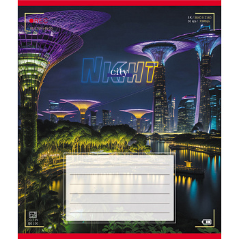 Зошит учнівський "Вогні міста" 024-560145L-5 в лінію, 24 аркуші