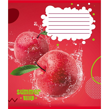 Зошит учнівський "Фрукти у воді" 024-550016K-3 в клітинку, 24 аркуші