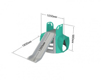 Дитяча гірка з тунелем 01470/13, 130 см