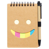 Блокнот А6 з набором стікерів та ручкою на спіралі JX005, 64 аркушів