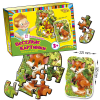 Дитяча настільна гра "Веселі картинки. Лисеня" MKM0335, 12 пазлів