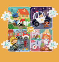 Дитячий пазл "Професії" DoDo 300131, 4в1