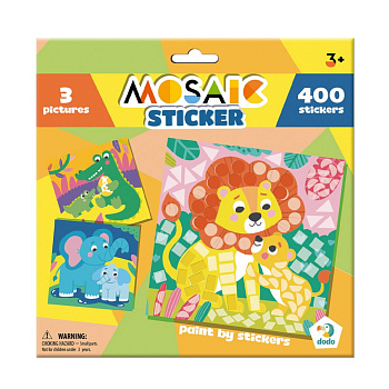 Дитячий набір для творчості мозаїка "Зоопарк" 300896 зі стікерами