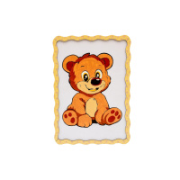 Картина по номерах "Ведмедик" Puz-22942 формат А4 пензлик, фарби, кріплення для стіни