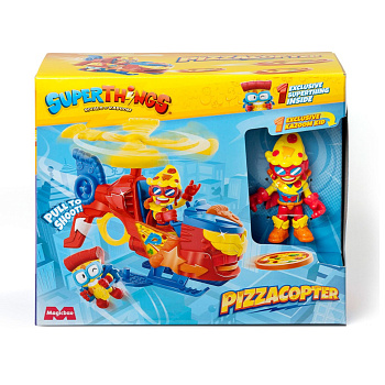 Ігровий набір Піцакоптер-S SuperThings PSTSP118IN120 гелікоптер, казум-кид, фігурка