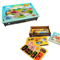 Настільна розвиваюча гра "Лото: транспорт" Ubumblebees (ПСФ082) PSF082, 52 фігурні фішки