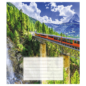 Зошит учнівський "Поїзд" 018-540246L-1 в лінію, 18 аркушів