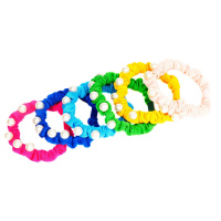 Набір резинок для волосся 0303-1078 різнокольорові, 18 штук, з намистиною