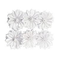 Набір резинок для волосся "Гербера" 0108-387, 6 штук, білий