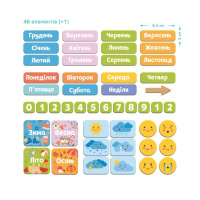 Магнітний календар "Мій Dodo календар" 200291, 48 магнітів