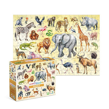 Дитячий пазл "Тварини Сафарі" 300637, 200 елементів
