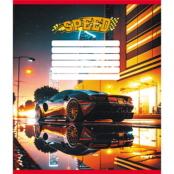 Зошит учнівський "Нічні вогні" 012-520156L-4 в лінію, 12 аркушів 