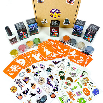Набір для біо-тату "Wow Box Хелловін для 5 дітей" wow-box-halloween-5