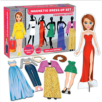 Настільна магнітна гра "Magnetic dolls" ML4032-09 EN магнітна лялька та 27 магнітів