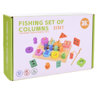 Дитяча дерев’яна іграшка "Пірамідка-сортер" C9416 рибалка, вкладиші