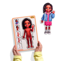 Дерев'яний пазл-вкладиш "Анатомія людини - дівчинка-3" (ПСД264) PSD264 будова тіла