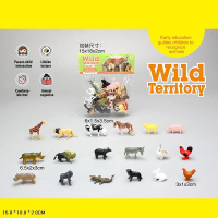 Ігровий набір фігурок "Дикі тварини" B15, 18 шт у пакеті