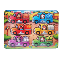 Розвиваюча гра "Тварини на вантажівках" (ПСД216) PSD216 з картками