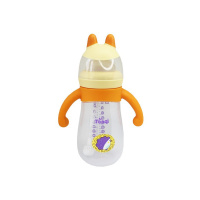 Пляшечка пластикова з силіконовими ручками MGZ-0200(Yellow) 260 мл