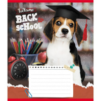 Зошит учнівський "Собака студент" 018-540178L-4 в лінію, 18 аркушів  