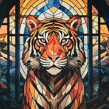 Алмазна мозаїка "Могутній погляд" DEEX16291 не повна викладка 30х30 см 