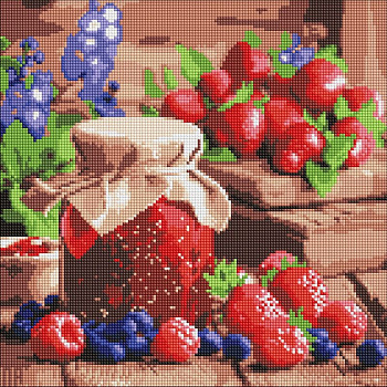 Алмазна мозаїка "Малинове варення" ©art_selena_ua AMO8082, 40х40 см
