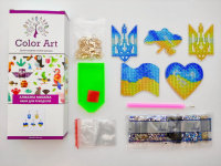 Набір брелків алмазна викладка "Символи України" BR38, 5 шт 
