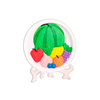 Набір для гіпсової розмальовки "Фрукти" YG0230-9 з підставкою, 11 см