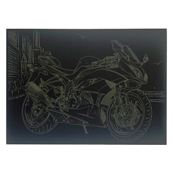 Гравюра А4 "Мотоцикл" ГрА4-11з економ варіант в пакеті 29,7х21 см