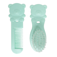 Набір дитячий гребінець і щітка "Ведмедик" MGZ-0711(Turquoise) бірюзовий
