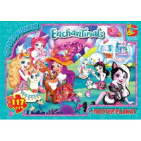 Дитячий пазл класичний "Enchantimals" EA205 постер 117 елементів