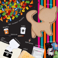 Дитячий набір для творчості кришталева мозаїка "Котик" МА7006