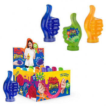 Дитяча в'язка маса, слайм "LIKE Magic Slime" LMS-01-01U баночка у вигляді пальця