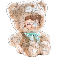 Фігурний пазл з дерева "Ненсі" PZ015-A4C-AC 75-125 деталей, розмір А4