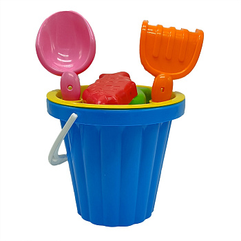 Набір для гри в пісочниці Великий S0004(Blue) відерце, лопатка, формочки 2 шт