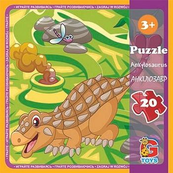 Дитячий пазл "Динозаври" LD06, 20 елементів